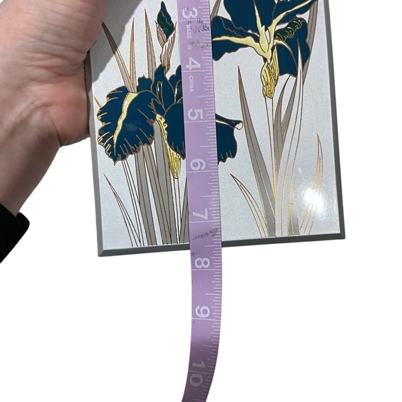 Vintage Made In Japan Royal Iris Lacquerware Address Book Unused Silver Blue NIB - Picture 9 of 10